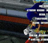 sonic the hedgehog in a video game with the music producers
