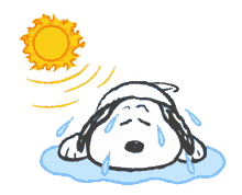 snoopy hot sweating