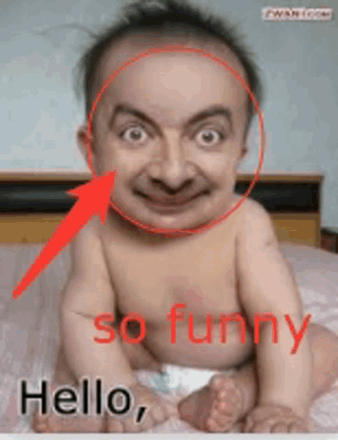 Funny fashion baby mr bean