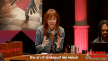 Landree Fleming Shrill Timbre Of My Voice GIF - Landree Fleming Shrill Timbre Of My Voice Shrill GIFs