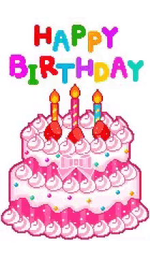 Happy Birthday GIF - Happy Birthday Pink Cake GIFs