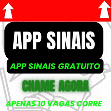 a sign that says app sinais on it