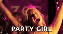 party hard party girl party time