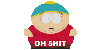 Oh Shit Eric Cartman Sticker - Oh Shit Eric Cartman South Park Cupid Ye Stickers