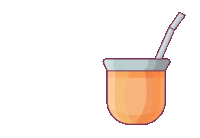 a cup with a straw and the words " y si nos tomamos unos mates " on the bottom