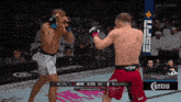 a ufc fight between yan and mcghee is being displayed on espn