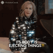 Its Body Is Ejecting Things Moira GIF - Its Body Is Ejecting Things Moira Moira Rose GIFs
