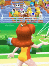 a cartoon character is dancing in a video game with the word rio 2016 in the background