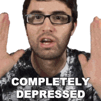 Completely Depressed Steve Terreberry Sticker - Completely Depressed Steve Terreberry Absolute Depression Stickers