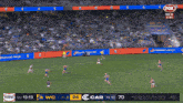 a soccer game is being played on fox sports channel