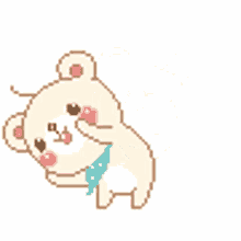 cute bear cub cub dance pixel