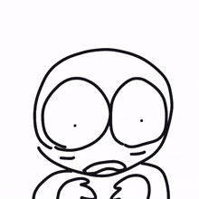 a black and white drawing of a cartoon character
