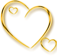 Love Gold Sticker - Love Gold Hearts Stickers