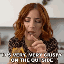 Its Very Very Crispy On The Outside Candice Hutchings GIF - Its Very Very Crispy On The Outside Candice Hutchings Edgy Veg GIFs