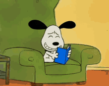 Snoopy Reading Book GIF