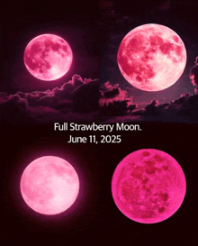 a full strawberry moon is coming in june of 2025