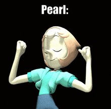 a cartoon character with the word pearl written on the bottom