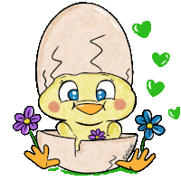 Happy Easter Pampufleandfriends Sticker - Happy Easter Pampufleandfriends Birene Stickers