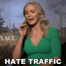 Hate Traffic Emily Blunt GIF - Hate Traffic Emily Blunt Bustle GIFs