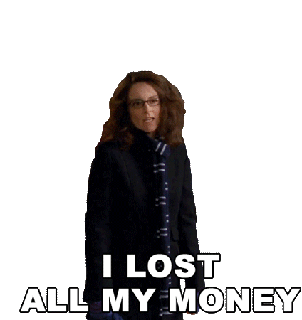 I Lost All My Money Liz Lemon Sticker - I Lost All My Money Liz Lemon Tina Fey Stickers