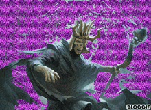 a picture of a skeleton with a purple background and the words bloggif on the bottom