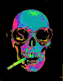 Skull Changing Colors GIF - Skull Changing Colors Smoking GIFs
