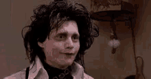 Edward Scissorhands Johnny Depp GIF - Edward Scissorhands Johnny Depp Nod GIFs