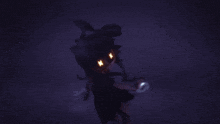 a white light is shining in the dark with a dark background