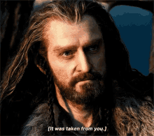 the hobbit listening thorin taken from you