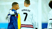 Cristiano Ronaldo Kylian Mbappe GIF - Cristiano Ronaldo Kylian Mbappe Cristiano Ronaldo And Kylian Mbappe GIFs