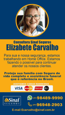 Elizabete Carvalho Consultera Sinaf Seguros GIF - Elizabete Carvalho Consultera Sinaf Seguros Smile GIFs