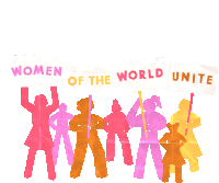 Women Of The World Unite Unite Sticker - Women Of The World Unite Unite Girl Power Stickers