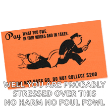 a card that says pay what you owe in fair wages and taxes