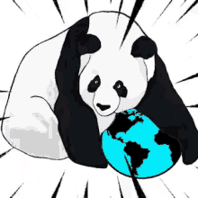 panda gif world earth planet