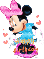 Happy Birthday Minnie Mouse Sticker - Happy Birthday Minnie Mouse Stickers