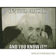 Einstein Its Your Birthday GIF - Einstein Its Your Birthday GIFs