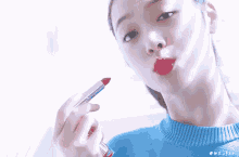 Sulli Choi Jinri GIF - Sulli Choi Jinri Lipstick GIFs