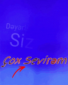 a blue background with the words " dayerli dostlari sizleri "