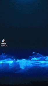 a tiktok video of a lightning strike in the ocean
