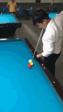 billiard smiling playing