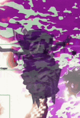 a purple and green painting with the word ringer on it