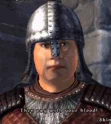 Then Pay With Your Blood Oblivion GIF - Then Pay With Your Blood Oblivion Oblivion Npc GIFs