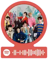 a picture of a group of young men is surrounded by a spotify icon