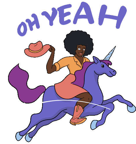 Oh Yeah Unicorn Sticker - Oh Yeah Unicorn Black Girl Magic Stickers