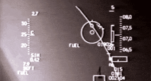 a black and white drawing of a fuel gauge with numbers from 0 to 5