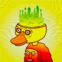 Psychedelic Swamp Squad Duck GIF - Psychedelic Swamp Squad Duck Slimy GIFs