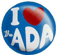 I Love The Ada Disabled Sticker - I Love The Ada Disabled Wheelchair Stickers