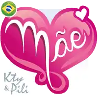 a pink heart with mae written on it