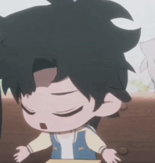 a cartoon character with a surprised look on his face is standing next to a box