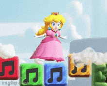 Peach Super Mario Bros Wonder GIF - Peach Super Mario Bros Wonder Jump GIFs